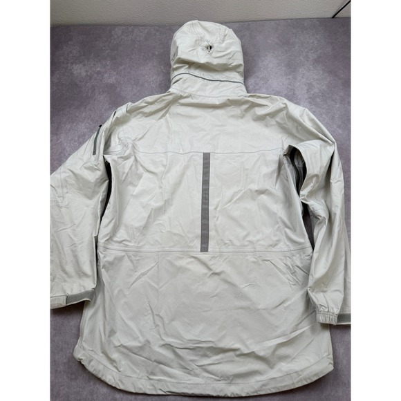 Y2K Nike Storm Fit Jacket Beige Full Zip Hooded Lightweight Athletic Men Large - Picture 2 of 16